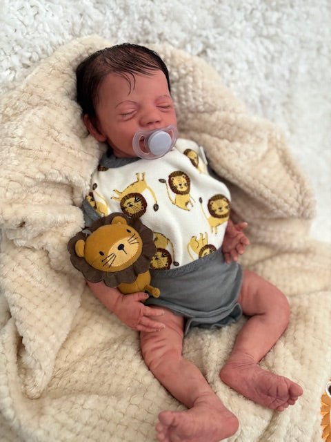 reborn silicone Baby - Steven asleep - Keepsake Cuties Nursery