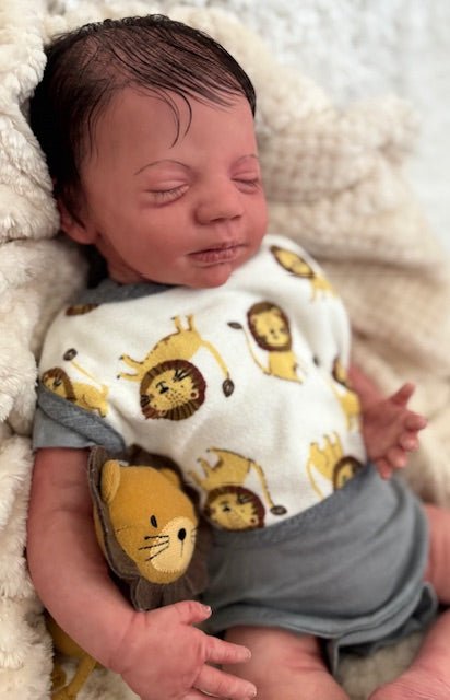 reborn silicone Baby - Steven asleep - Keepsake Cuties Nursery