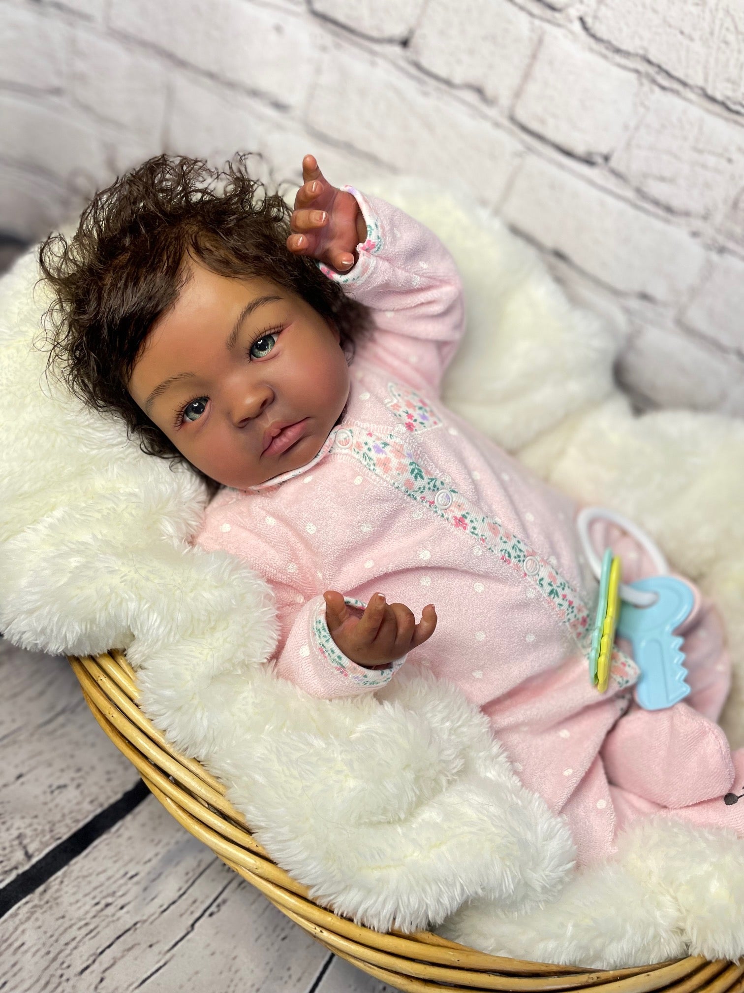 Reborn Baby Doll Shyann by Aleina Peterson with Ethnic Skin