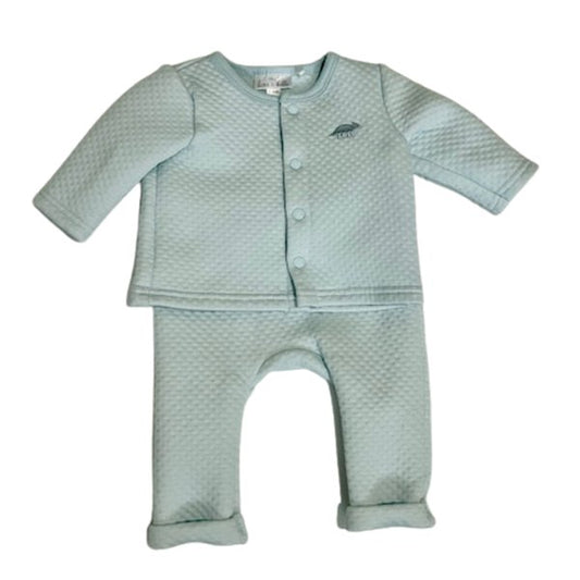 Boy's Blue 2 piece outfit for Reborn Dolls 0 - 3 months - Keepsake Cuties Nursery