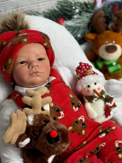 Reborn Baby Doll - cuddle Lavender for Christmas - Keepsake Cuties Nursery