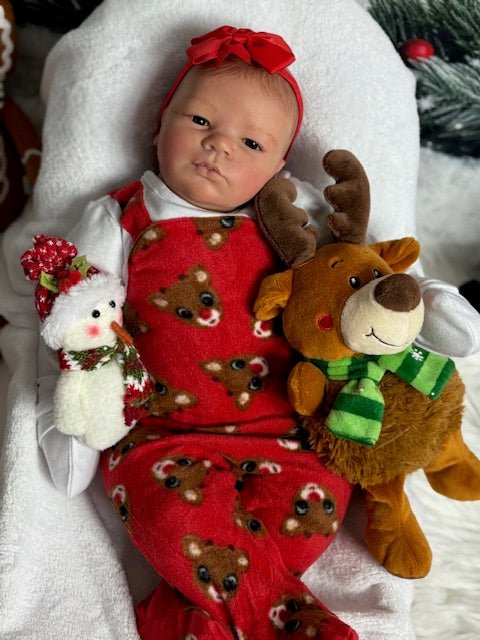 Reborn Baby Doll - cuddle Lavender for Christmas - Keepsake Cuties Nursery