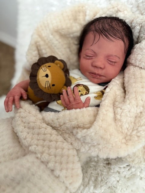 reborn silicone Baby - Steven asleep - Keepsake Cuties Nursery