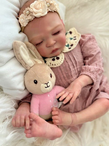 Reborn&nbsp; Doll - Sweet Pea Alseep by Laura Lee Eagles, Authentic - Keepsake Cuties Nursery