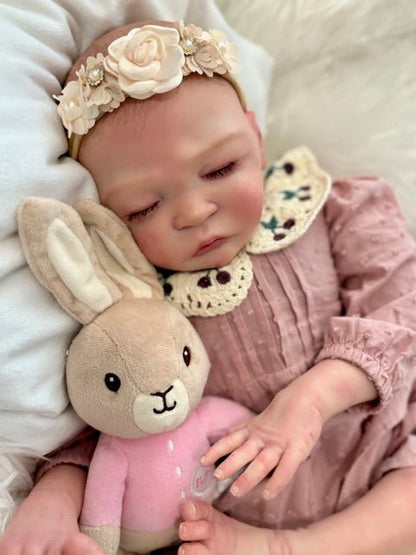 Reborn&nbsp; Doll - Sweet Pea Alseep by Laura Lee Eagles, Authentic - Keepsake Cuties Nursery