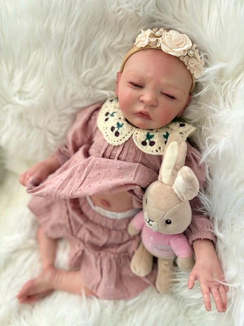 Reborn&nbsp; Doll - Sweet Pea Alseep by Laura Lee Eagles, Authentic - Keepsake Cuties Nursery