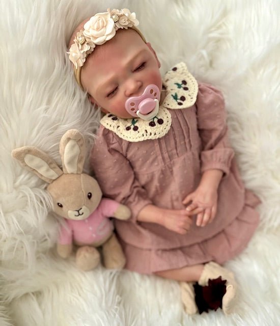 Reborn&nbsp; Doll - Sweet Pea Alseep by Laura Lee Eagles, Authentic - Keepsake Cuties Nursery
