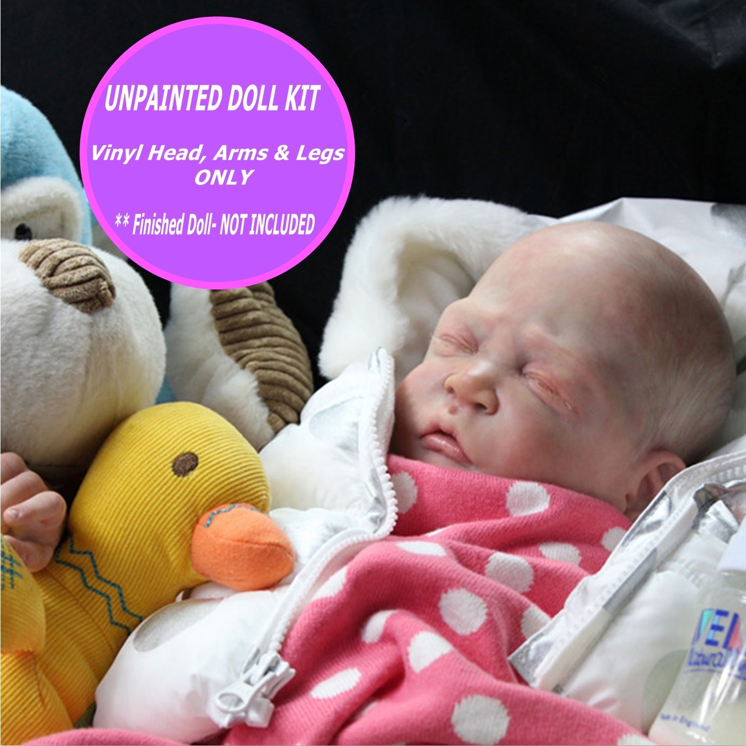 Reborn Doll Kit - Sweet Pea Asleep - Keepsake Cuties Nursery